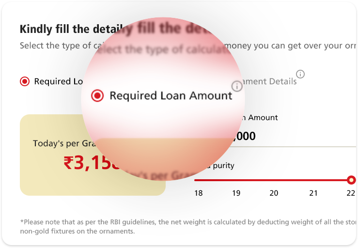 gold loan monthly interest payment calculator